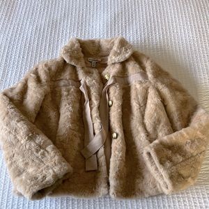 Forever 21 little girls faux fur coat L 11/12